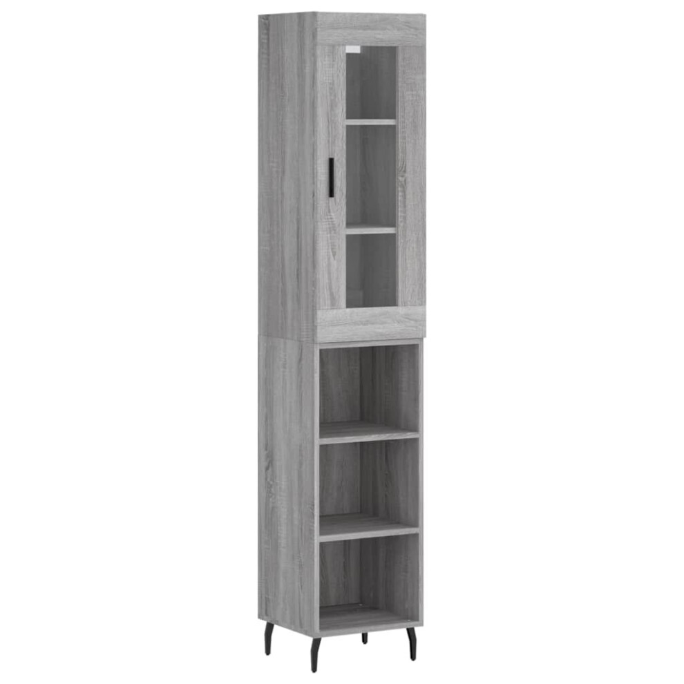 Vidaxl Highboard Sideboard Cupboard Side Cabinet Sonoma Engineered Wood Grey