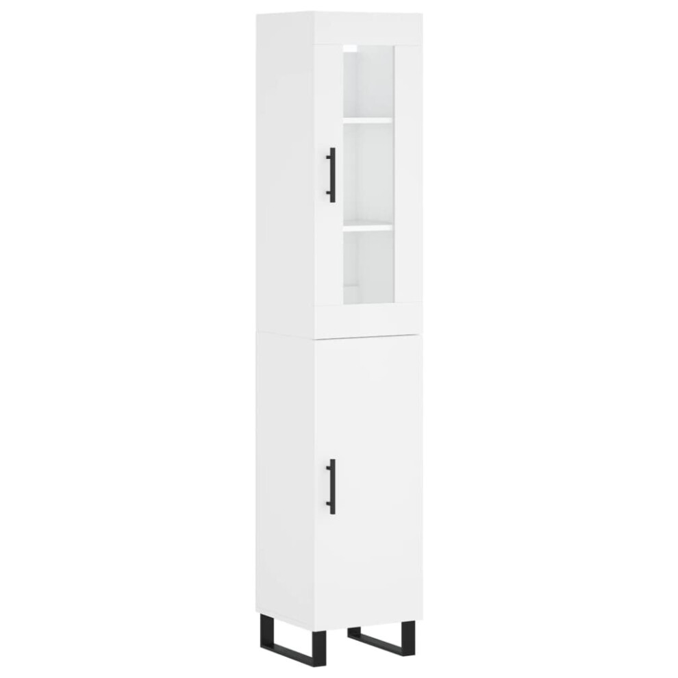 Vidaxl Highboard Sideboard Cupboard Storage Cabinet Engineered Wood White