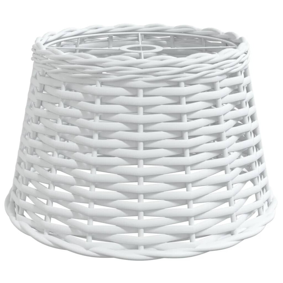 vidaXL Wicker Lamp Shade - White - 38x23 cm - Image 3