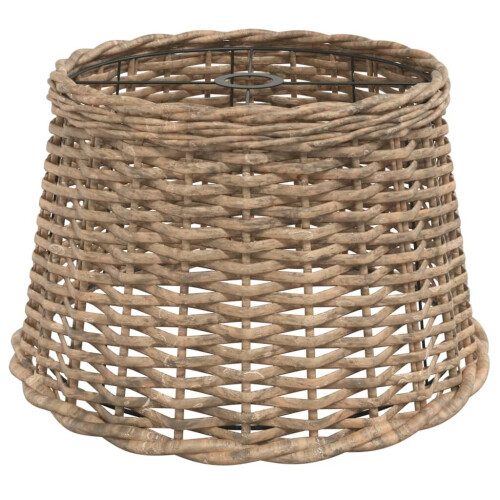 VidaXL vidaXL Lampenschirm Braun Ø45x28 cm Korbweide 1