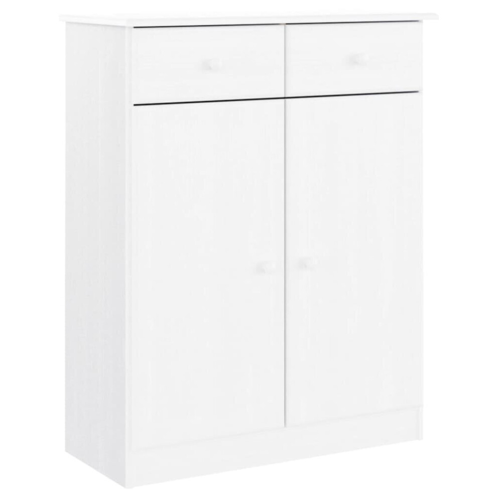 (white) vidaXL Shoe Cabinet Shoe Storage Unit Cupboard Shoe Rack ALTA Solid Wood Pine