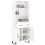 VidaXL (white, 2 doors 2 drawers) vidaXL Highboard Sideboard Storage Cabinet High Gloss White Engineered Wood 3