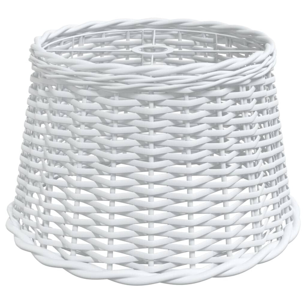 Vidaxl (White, 45 X 28 Cm) Lamp Shade Table Wicker Lamp Shade Bedroom Bedside Light Shade Wicker - Image 2