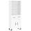 VidaXL (white, 2 doors 2 drawers) vidaXL Highboard Sideboard Storage Cabinet High Gloss White Engineered Wood 1