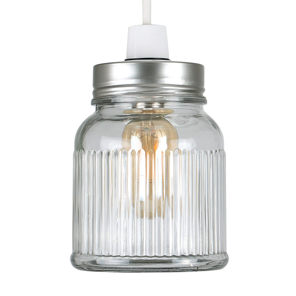 Brushed Chrome Ceiling Pendant Shade