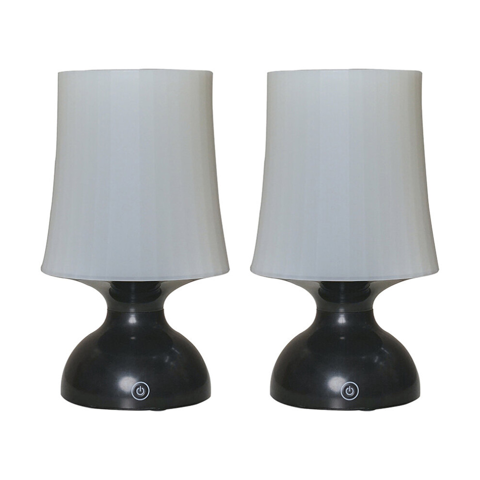 Pair of Black Outdoor Table Lamp