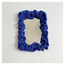 DIY Irregular Clay Mirror Nordic Acrylic Clay Mirror Home Decoration Makeup Mirror Ornaments Irregular Wall Frame