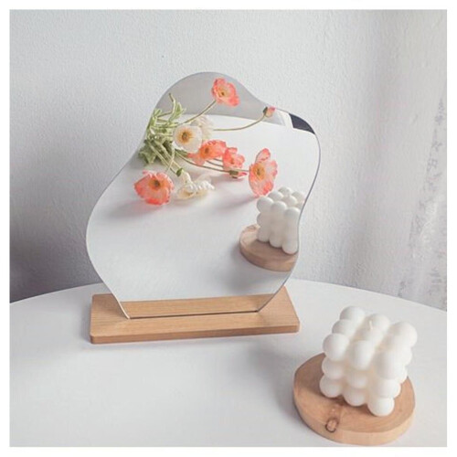 Decorative Mirror wooden base cosmetic beauty tools 2