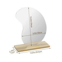 Makeup Mirror Decorative Wooden Base Irregular Tabletop Make Up Mirror Board European Style Home Decoration Beauty Tools