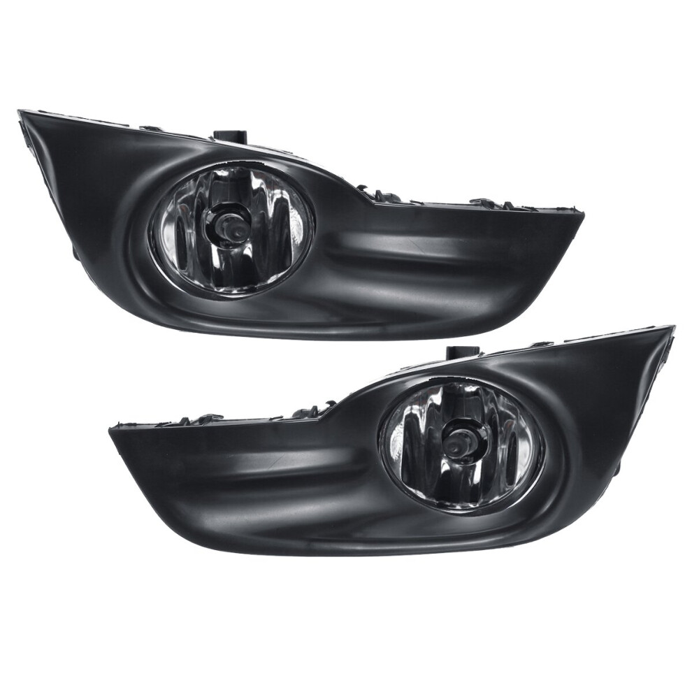 2Pcs Car Front Bumper Fog Lights Lamps With Chrome Covers Kit For Nissan Altima 2013-2015 6906136694547