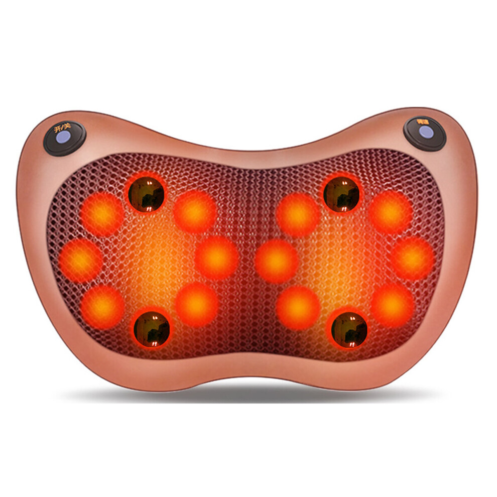 Electric Lumbar Neck Back Massage Pillow Massager Kneading Cushion Heat Home Car