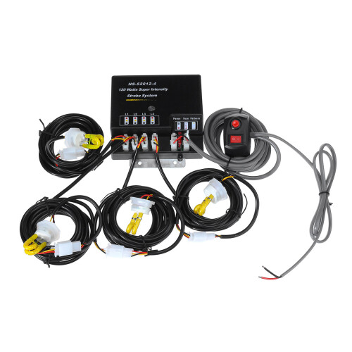 12V HID Bulbs Hide Away Emergency Hazard Warning Flash Strobe Light System Kit 1