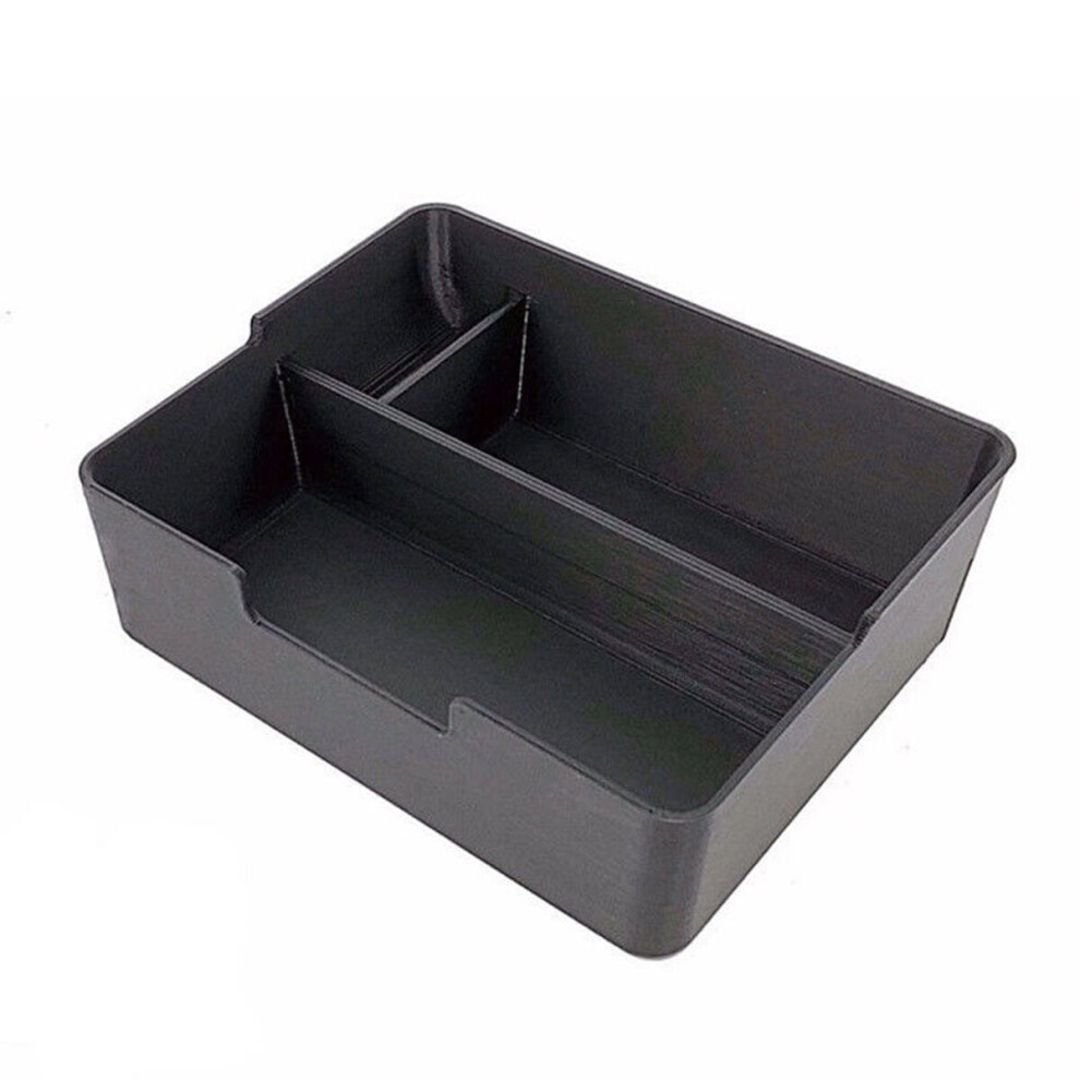 Car Center Armrest Console Tray Storage Box With Coin And Sunglass Holder For Tesla Model 3 Black 9055650521567