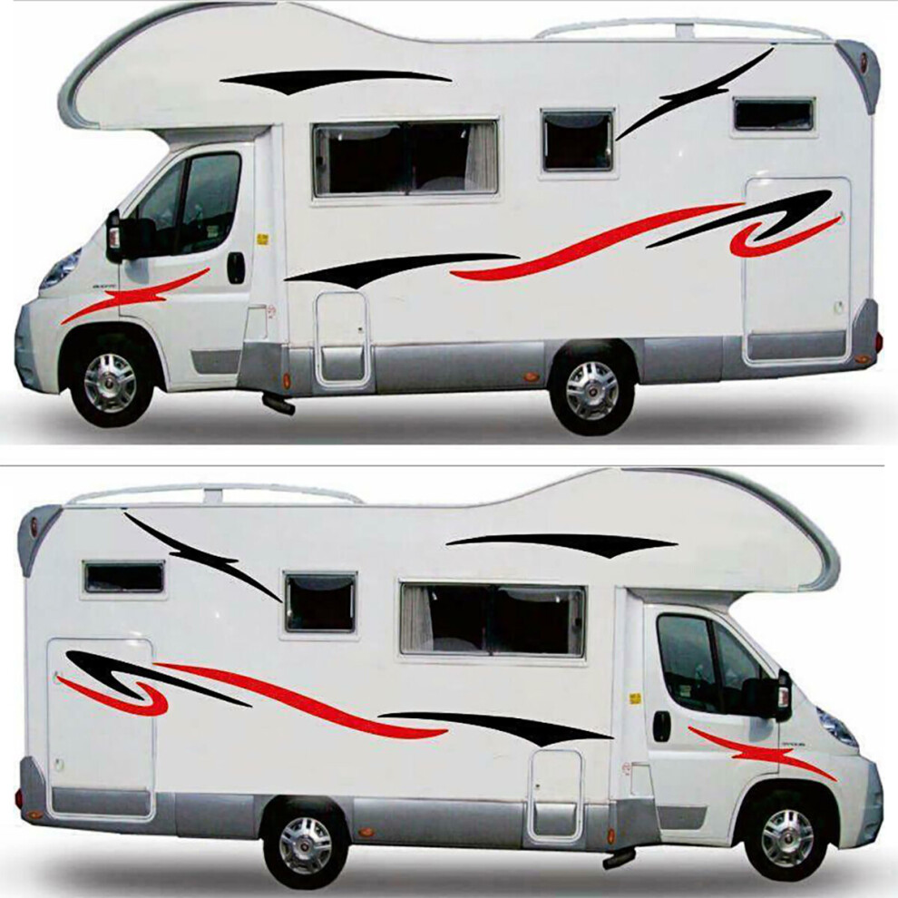 Motorhome Stripes Side Body Sticker Graphics Vinyl Decal Camper Caravan Horsebox 780449184225