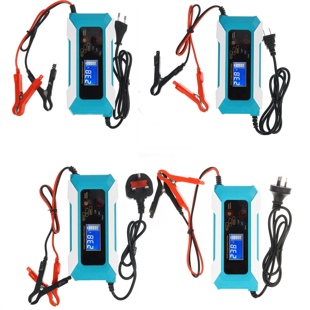 12V 24V 100Ah Smart Lcd Automatic Car Battery Charger Motorcycle Pulse Repair 817218450967