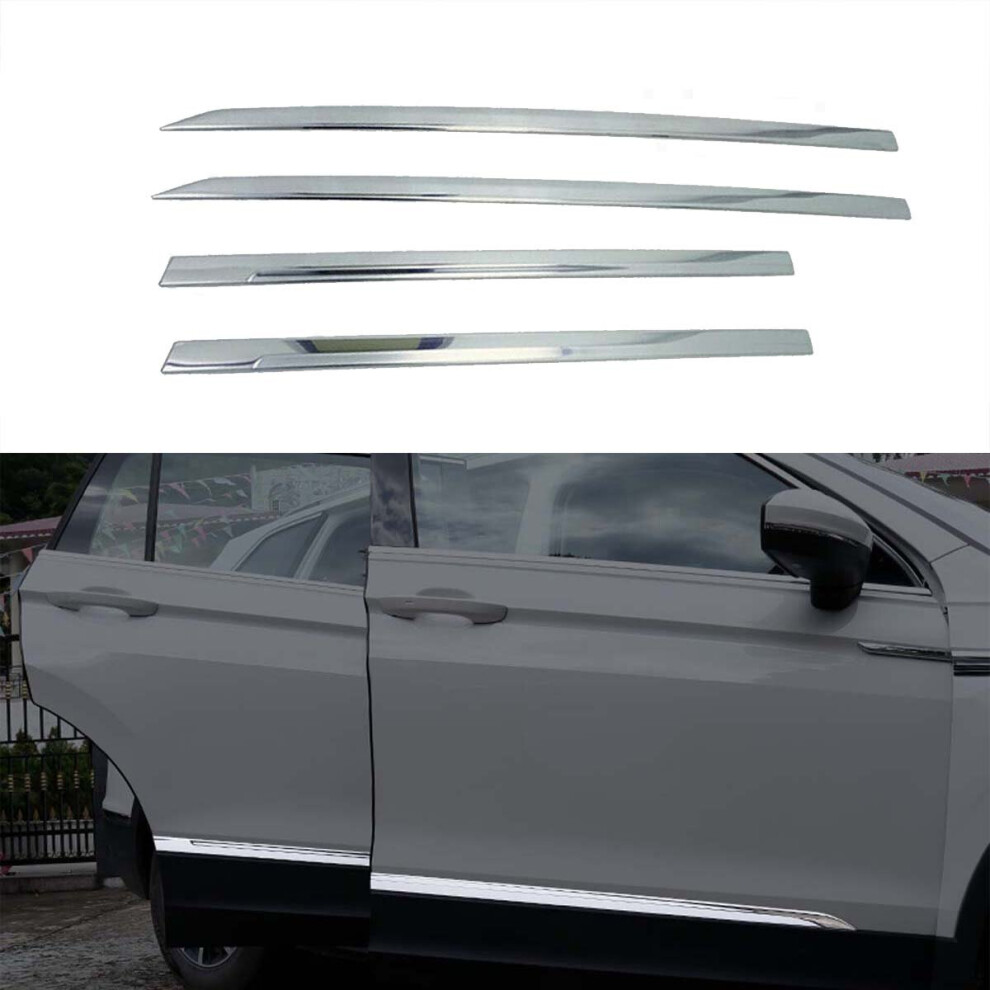 4Pcs Chrome Body Side Door Molding Trim Cover Garnish For Vw Tiguan 2017-2019 6906139104463