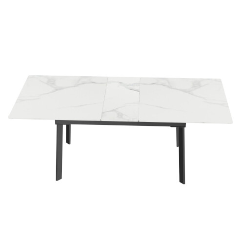 (White) Modern Rectangle Sintered Stone Dining Table 1