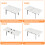 (White) Modern Rectangle Sintered Stone Dining Table 6