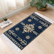 60x90cm Cotton Linen Tassel Carpet Nordic Hand Woven Bedside Rug Geometric Floor Living Room Sofa Table Bedroom Home Decoration