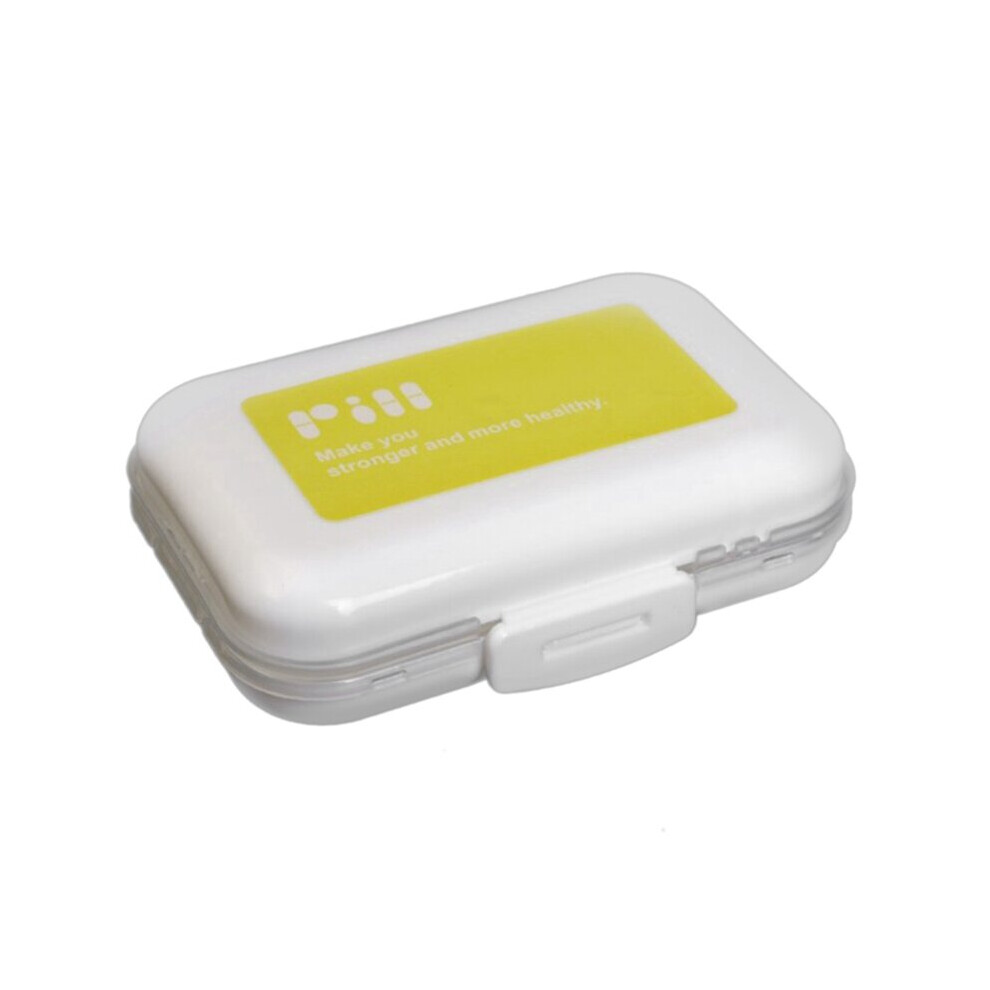 Weekly Pill Box Organizer, 8 Compartments Portable Pill Case, Travel Medicine Organizer And Holder For Purse Or Bag