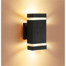 IP65 Dusk to Dawn Outdoor Wall Light with LED Bulbs Up and Down Black Fixture Weatherproof Easy Install for Porch Garden Garage
