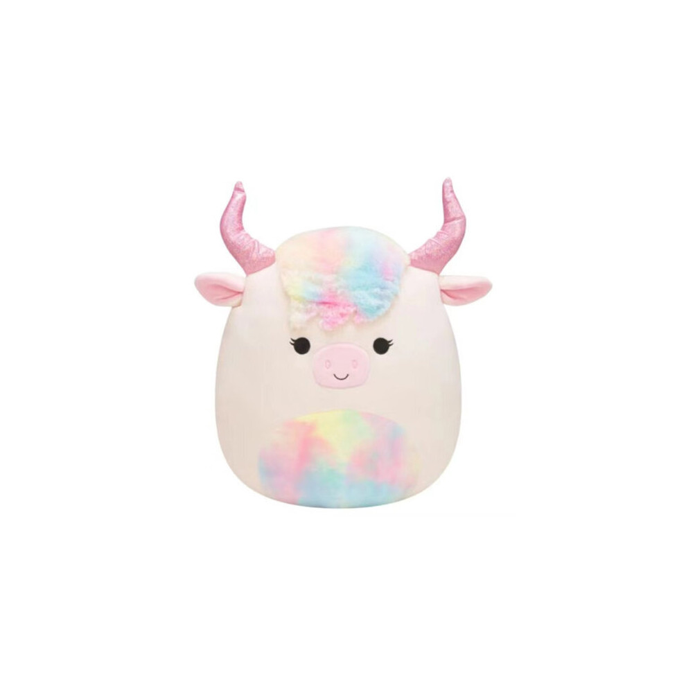 Bonxaif (Colorful Cow) 2024 New Stuffed Toy Cow Plush Doll Animal Pillow Birthday Gift Home Decor