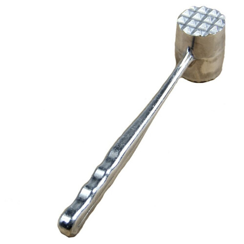 Silver Two Sides Aluminum Round Meat Hammer(Oval) 1