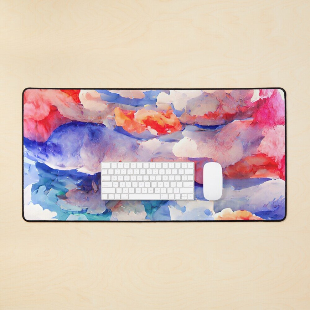 Desk Mat Vibrant Clouds Large Gaming Mouse Pad 35X16 Inch 7802738378498