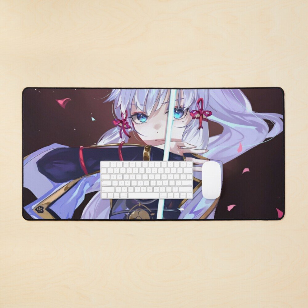 Desk Mat Ayaka Genshin Impact Large Gaming Mouse Pad 35X16 Inch 7802738402711