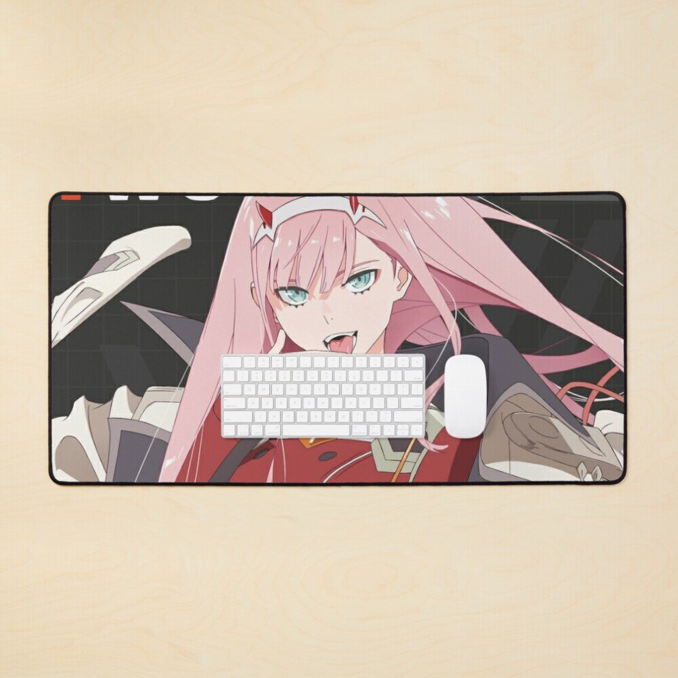 Desk Mat Waifu Zero Two Darling In The Franxx Large Gaming Mouse Pad 35X16 Inch 7802738318364