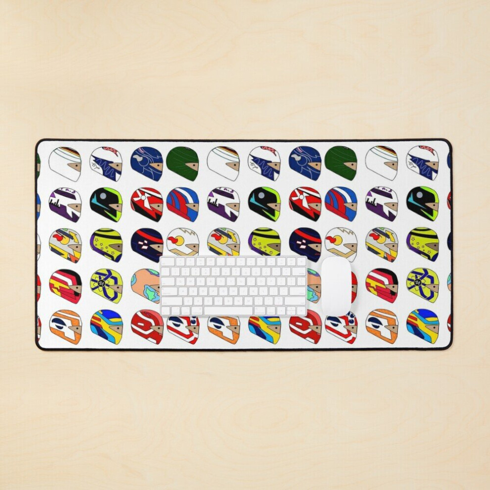 Desk Mat 2022 Grid Helmets - F1 Motorsport - Doodleanddrive Large Gaming Mouse Pad 35X16 Inch 7802738401295