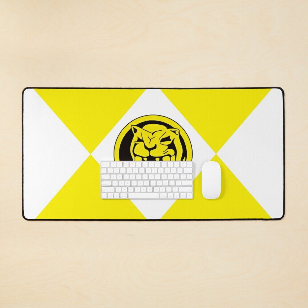 Desk Mat Mmpr Ranger With Coin Large Gaming Mouse Pad 35X16 Inch Yellow 7802738408362