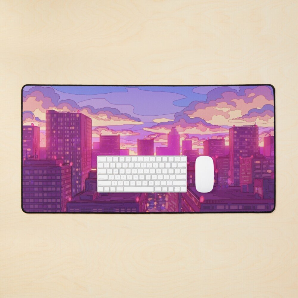 Desk Mat The Tokyo Sunset Train In The Large Gaming Mouse Pad 35X16 Inch Dark 7802738328882