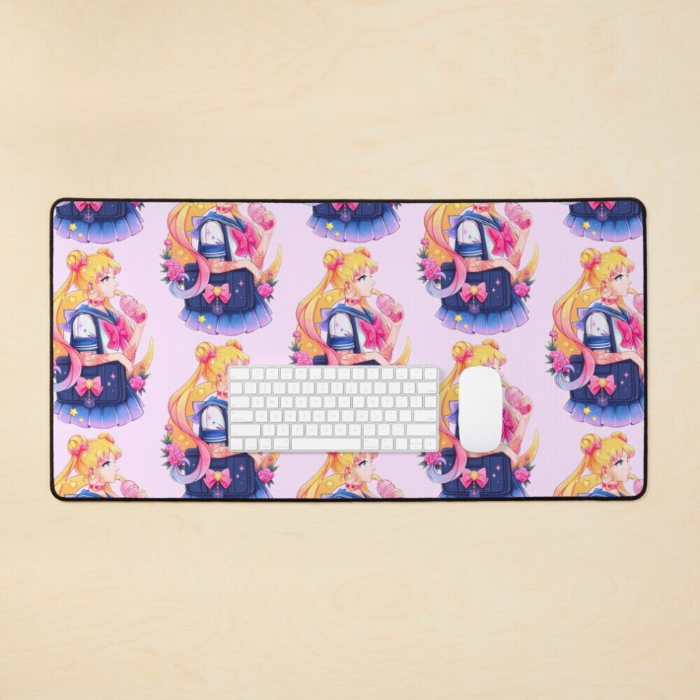 Desk Mat Sailor Moon Large Gaming Mouse Pad 35X16 Inch 7802738358223
