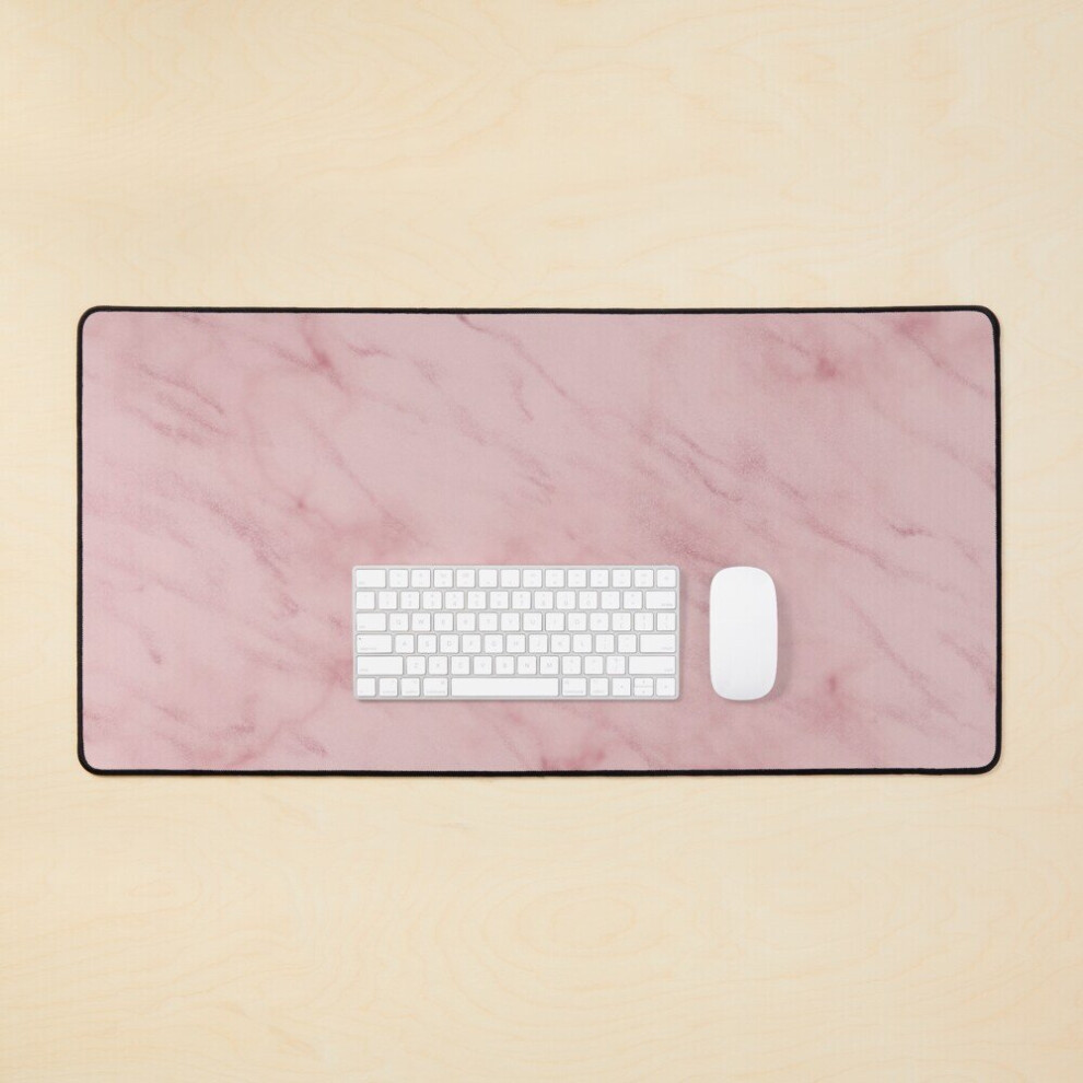 Desk Mat Blush Marble Large Gaming Mouse Pad 35X16 Inch Pink 7802738326307