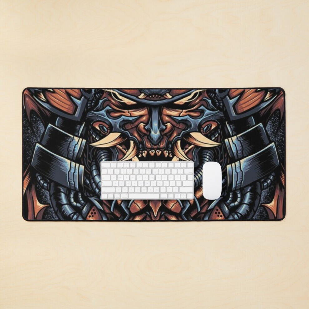 Desk Mat Oni Mask Japanese Culture Art M Byte Large Gaming Mouse Pad 35X16 Inch 7802738394108