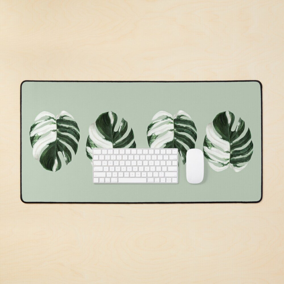 Desk Mat Monstera Deliciosa Albo Variegata Large Gaming Mouse Pad 35X16 Inch 7802738351941
