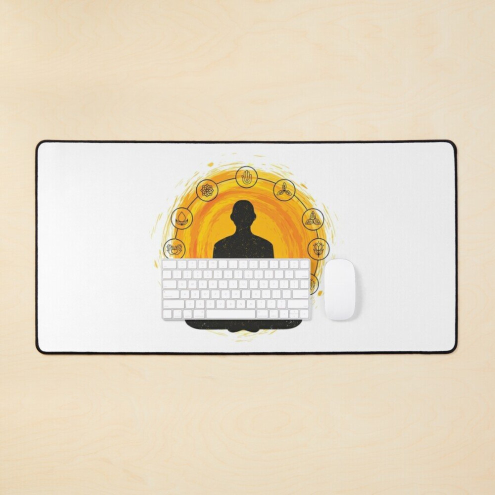 Desk Mat Meditation Is A Way Of Life Large Gaming Mouse Pad 35X16 Inch 7802738368154