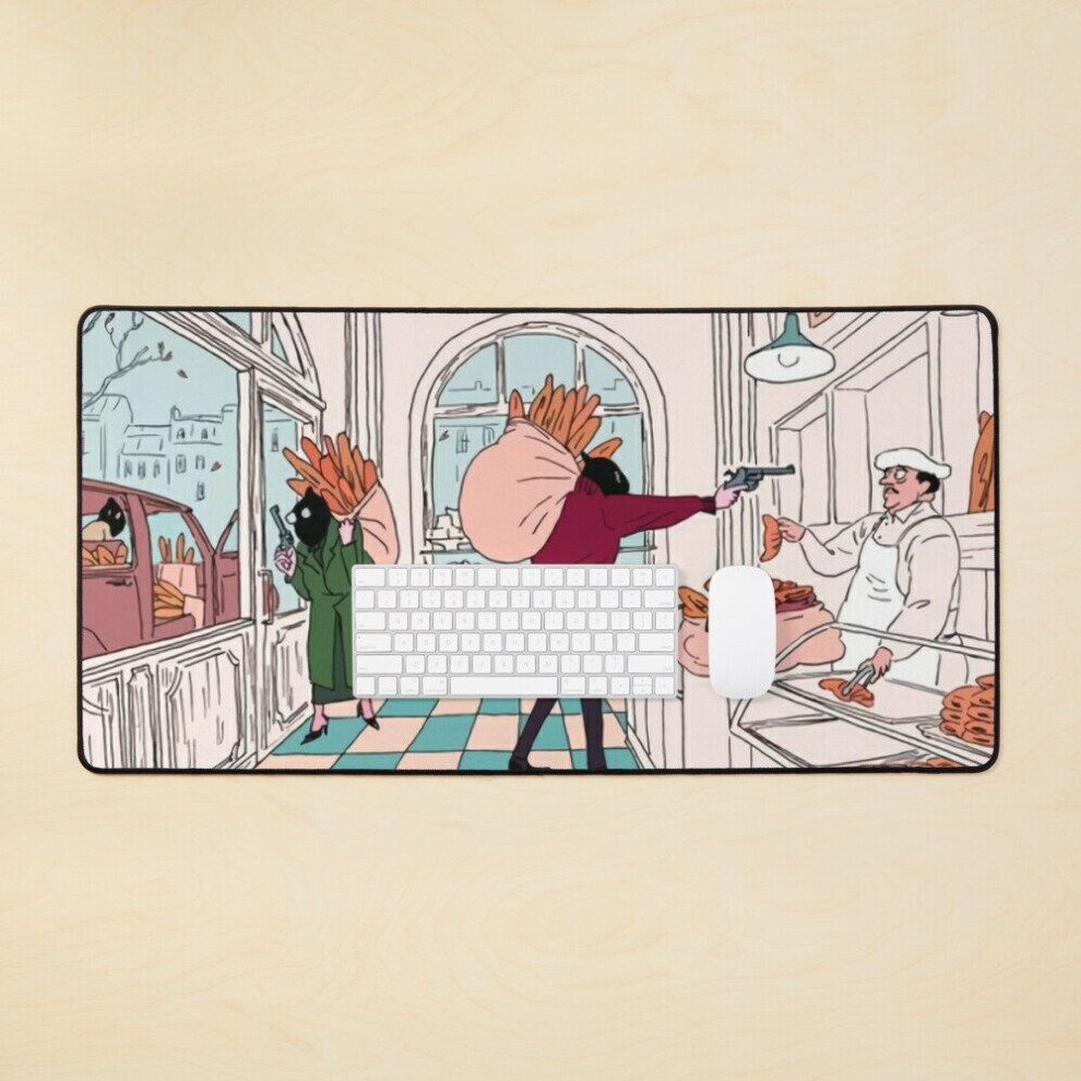 Desk Mat Vintage - The French Dispatch Large Gaming Mouse Pad 35X16 Inch 7802738380477