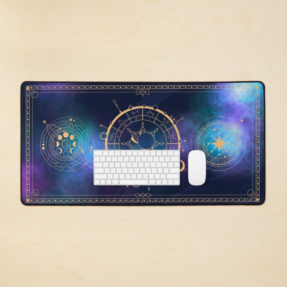 Desk Mat Asterism Nebula Large Gaming Mouse Pad 35X16 Inch 7802738373035