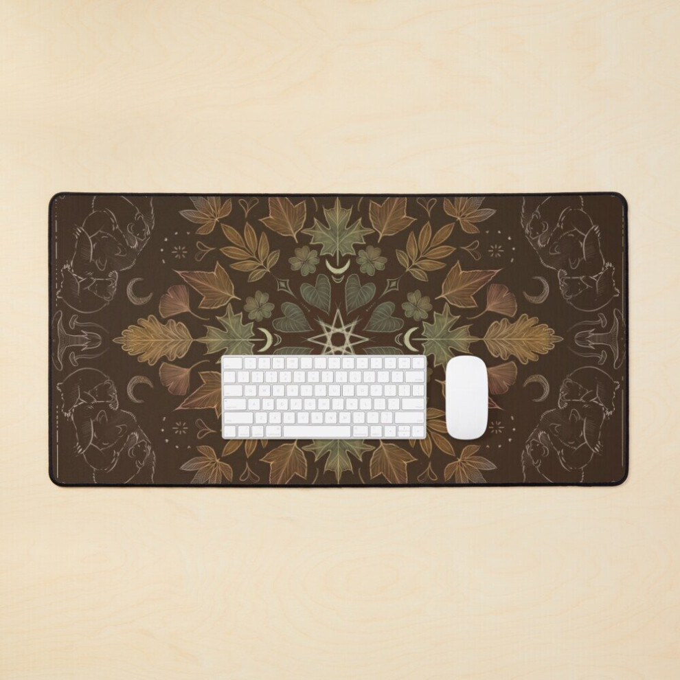 Desk Mat Autumn Leaves Large Gaming Mouse Pad 35X16 Inch 7802738398328