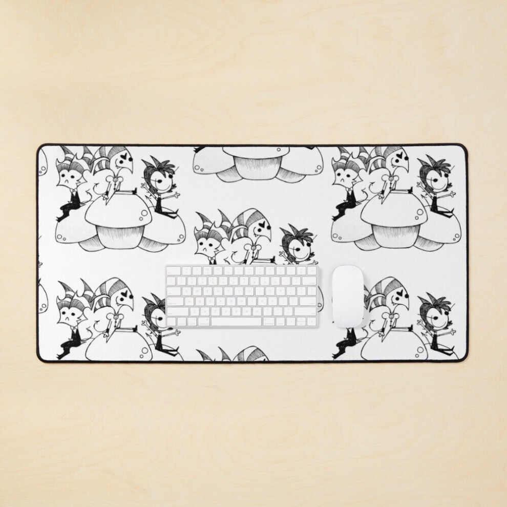 Desk Mat Imp Stools - Helluva Boss Large Gaming Mouse Pad 35X16 Inch 7802738386639