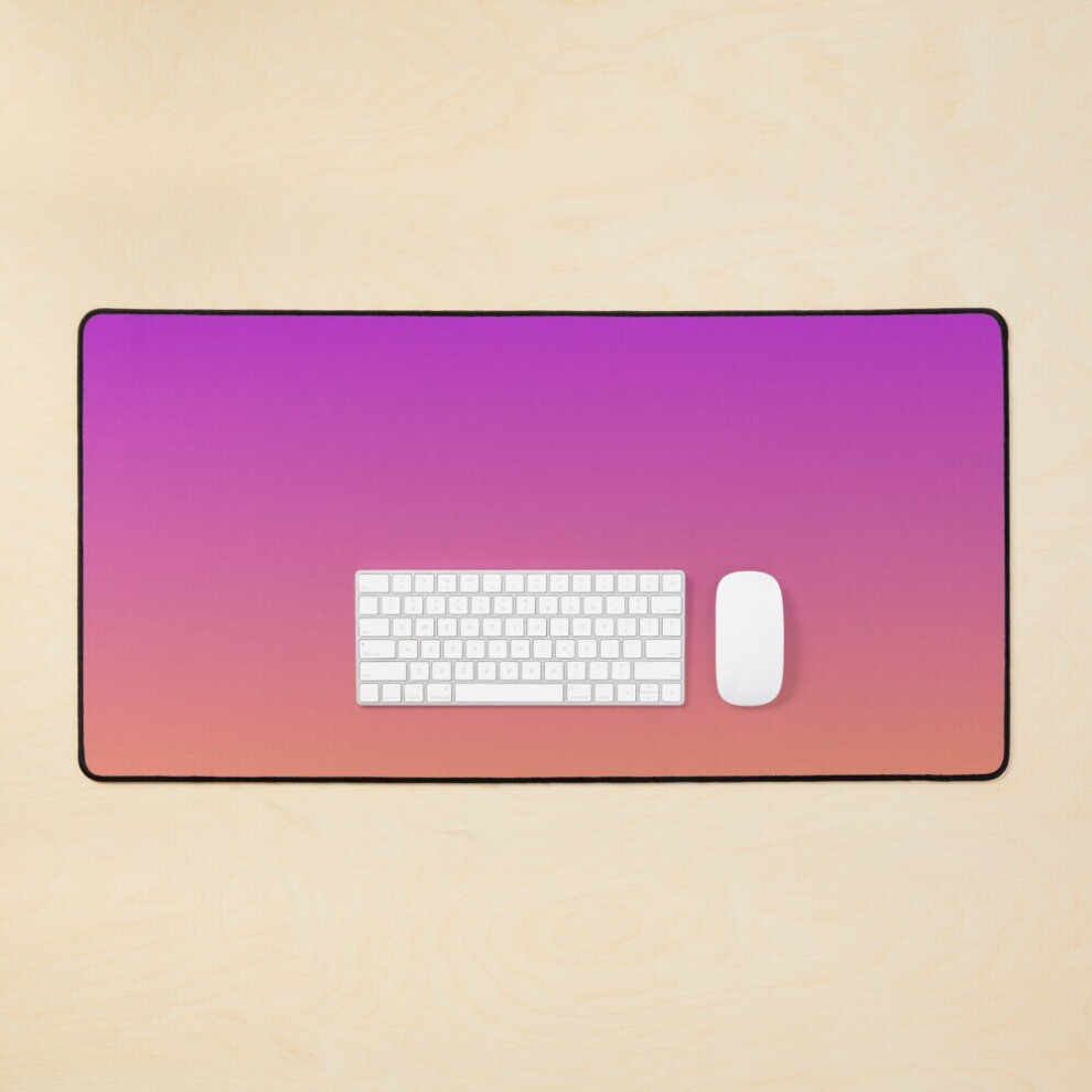 Desk Mat Ombre Gradient Large Gaming Mouse Pad 35X16 Inch Purple/Orange 7802738396843