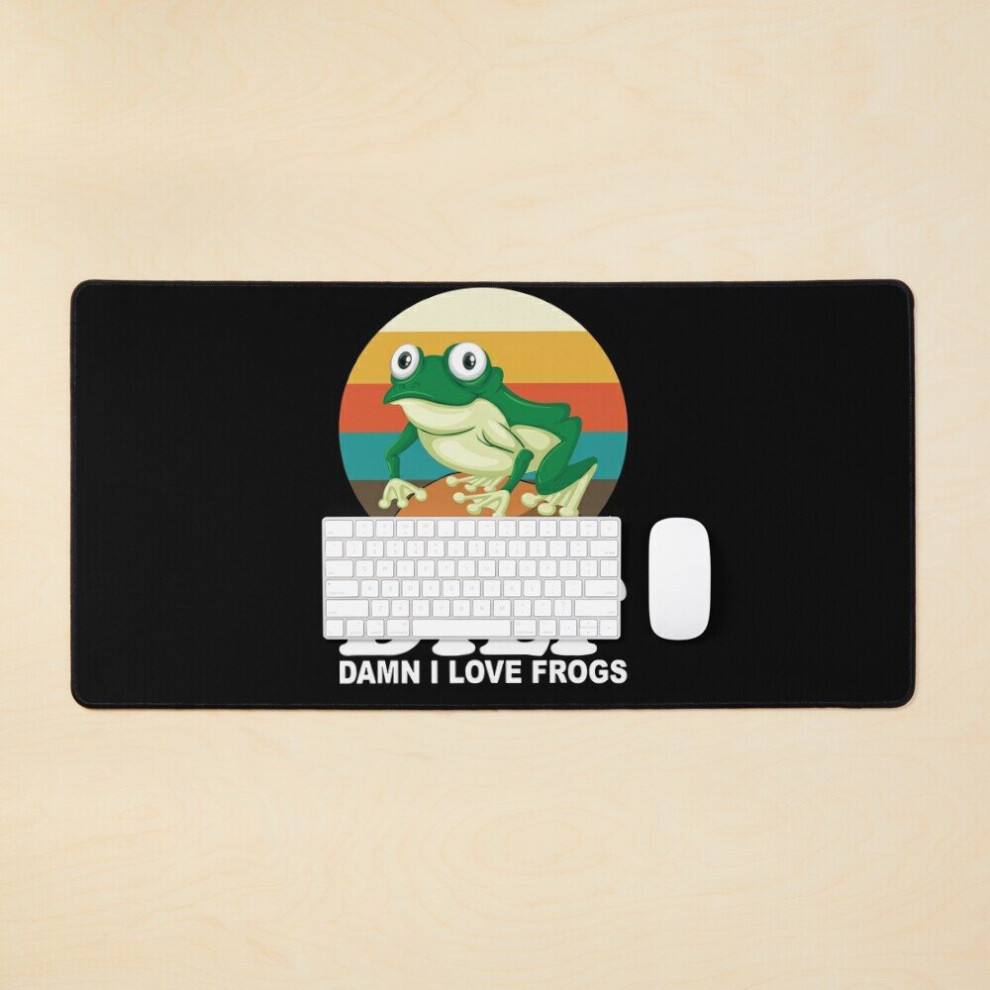 Desk Mat Damn I Love Frogs Dilf Large Gaming Mouse Pad 35X16 Inch 7802738357776