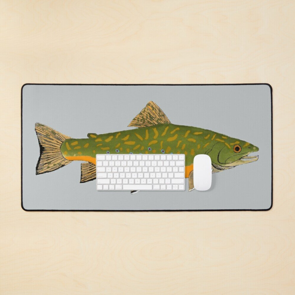 Bearlad Desk Mat Brook Trout Large Gaming Mouse Pad 35X16 Inch