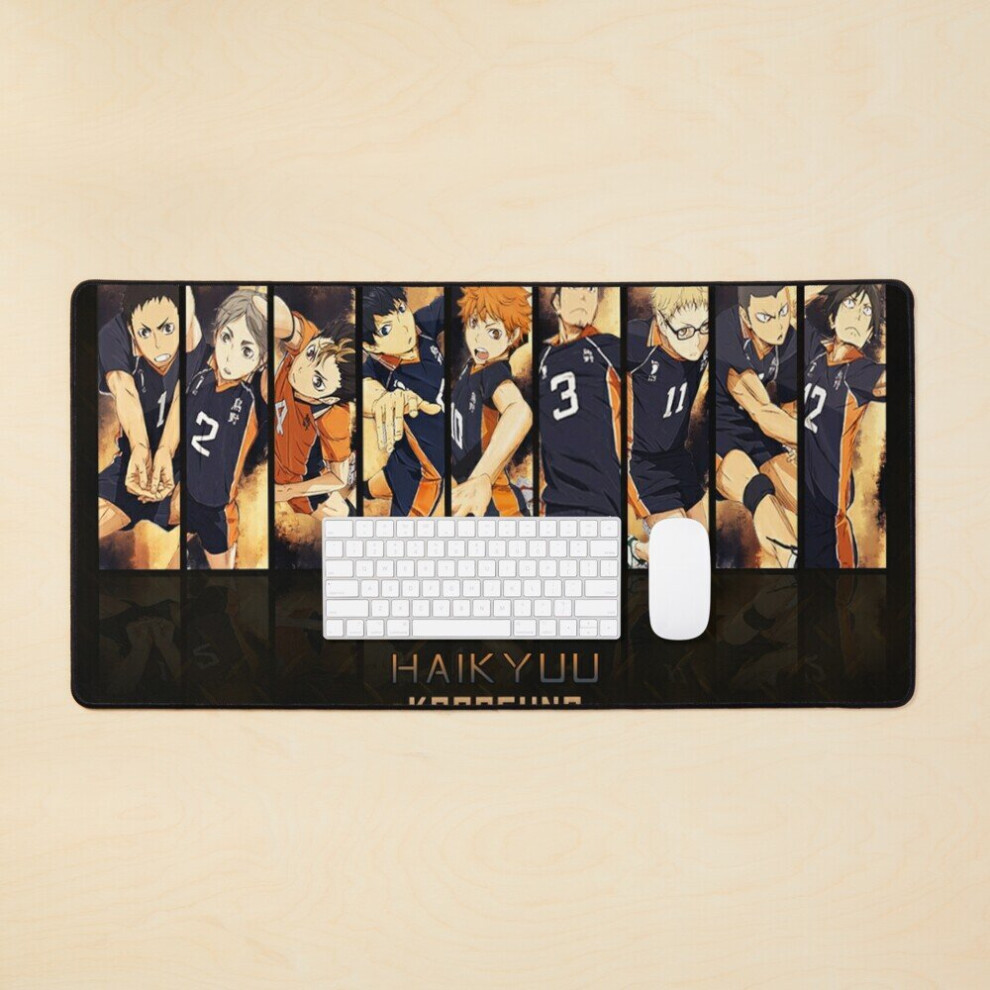 Desk Mat Haikyuu Karasuno Team Large Gaming Mouse Pad 35X16 Inch 7802738339895