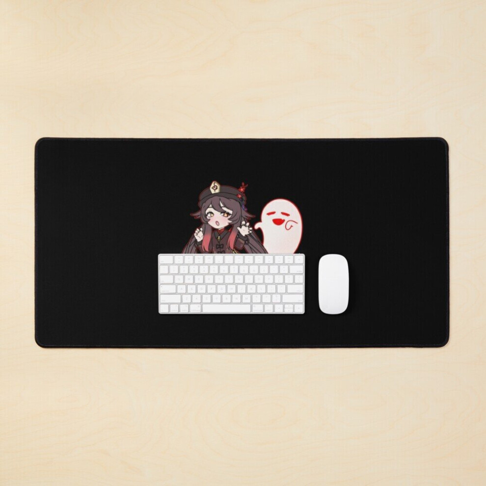 Desk Mat Genshin Impact Hu Tao Ghost| Perfect Gift Large Gaming Mouse Pad 35X16 Inch 7802738388398