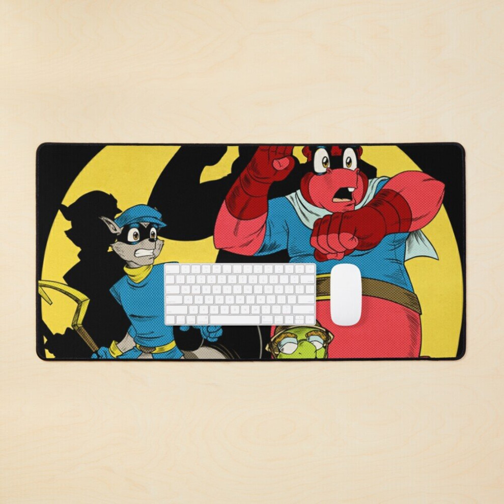 Desk Mat The Adventure Of Sly Cooper Large Gaming Mouse Pad 35X16 Inch 7802738358759