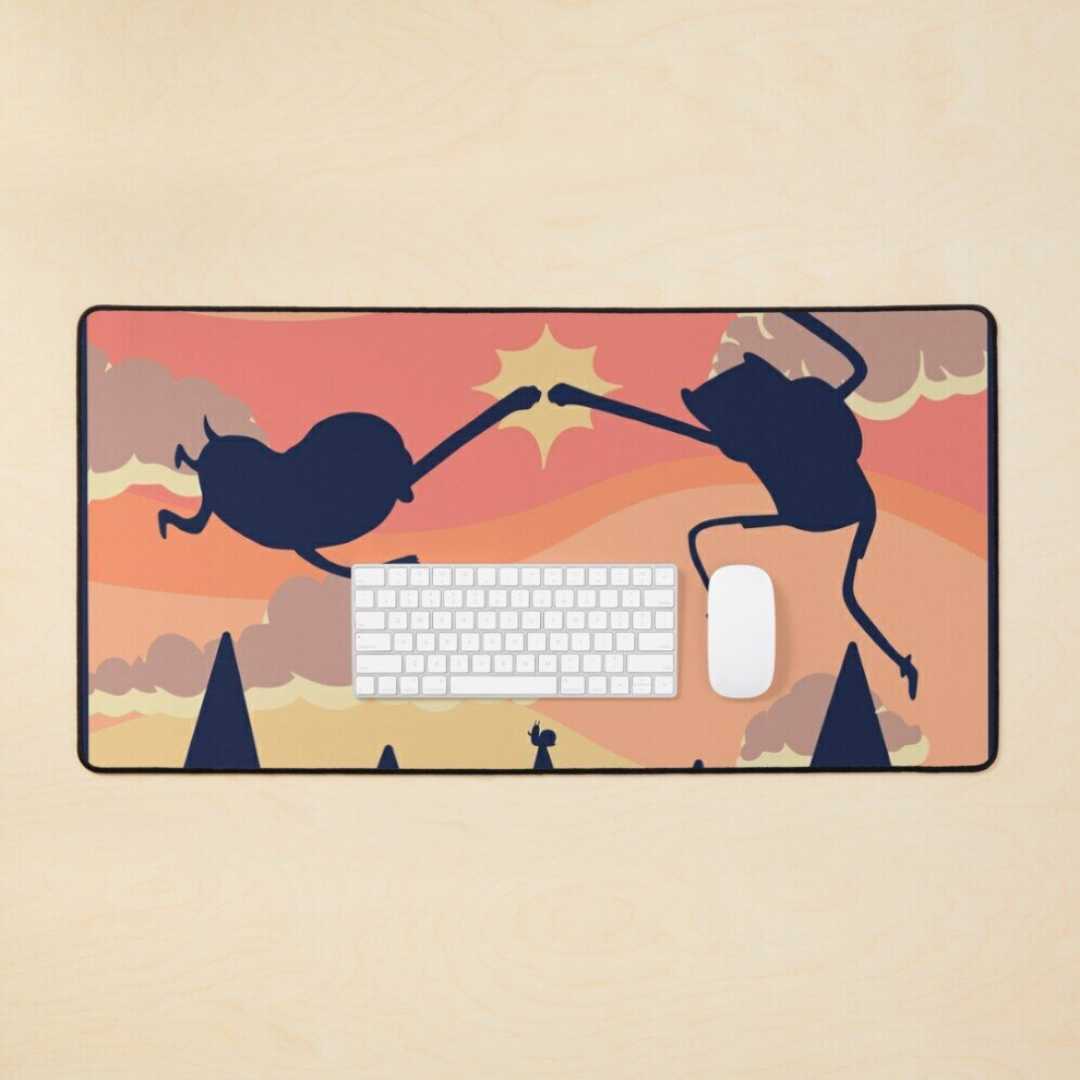 Desk Mat Epic Fist Bump! (Adventure Time) Large Gaming Mouse Pad 35X16 Inch 7802738332346