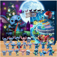 Stitchs Advent Calendar 2023 Christmas Countdown Calendar 24pcs Cartoon Stitchs Figure Doll Advent Calendar Stocking Stuffer Christmas Gifts For Kids